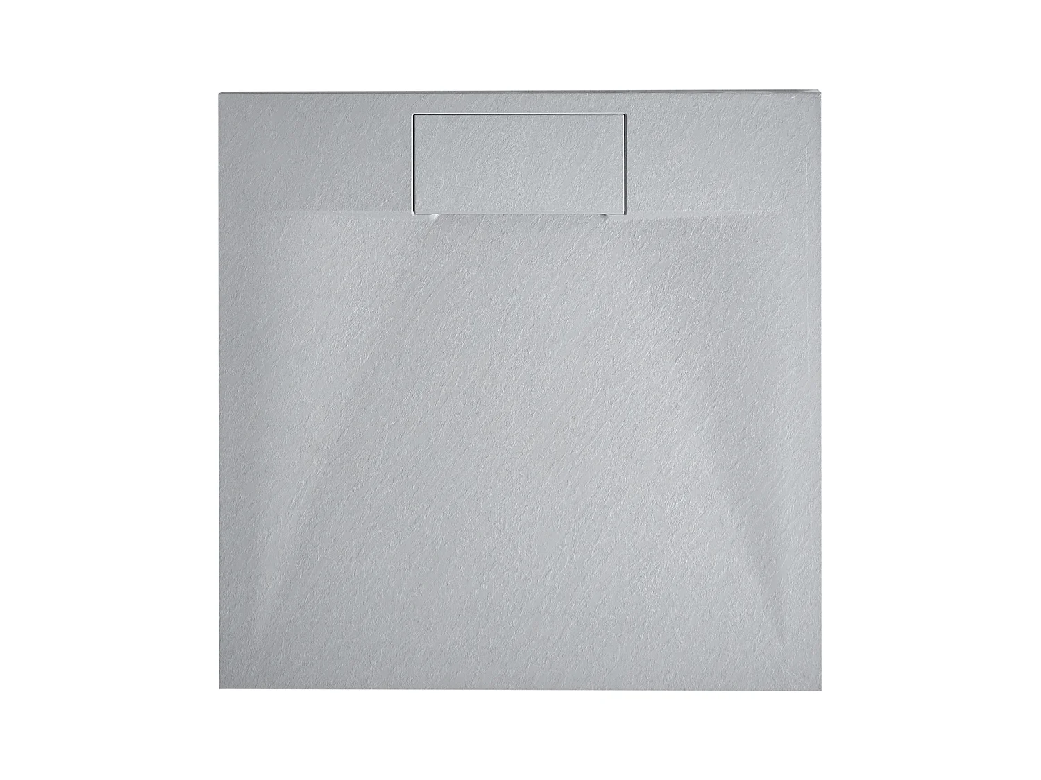 SMC Duschwanne mit Ablaufrinne 90x90 cm Steinoptik grau 3 cm hoch Azzuro