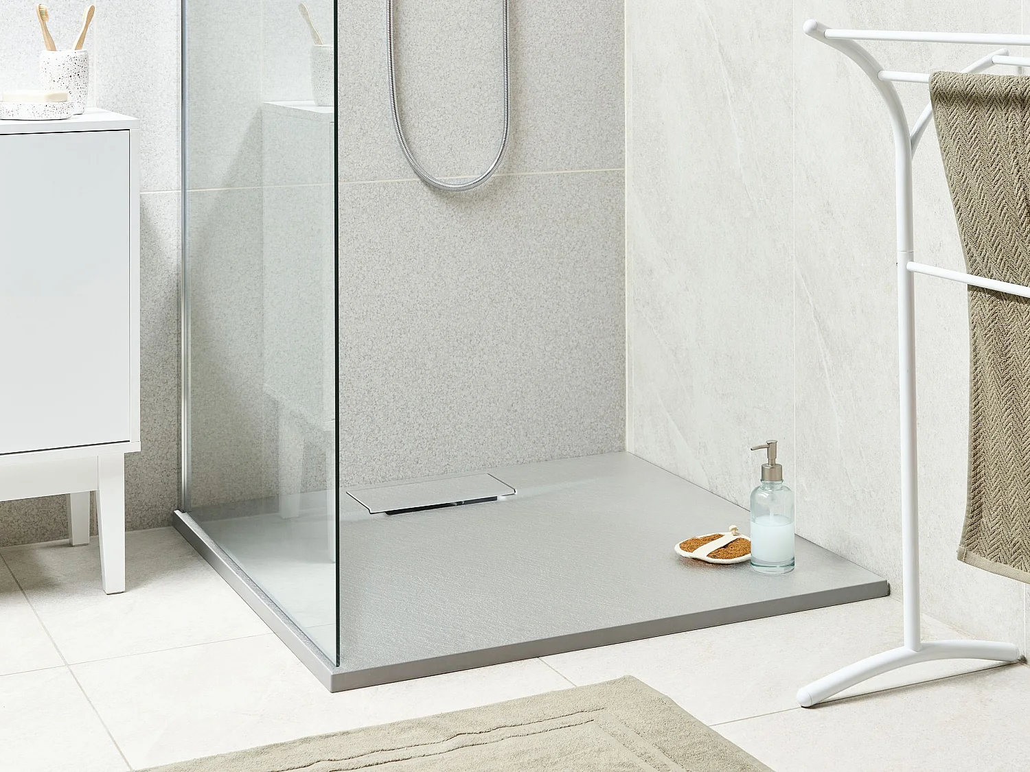 Shower Tray AZZURRO 900 x 900 x 30 mm Grey