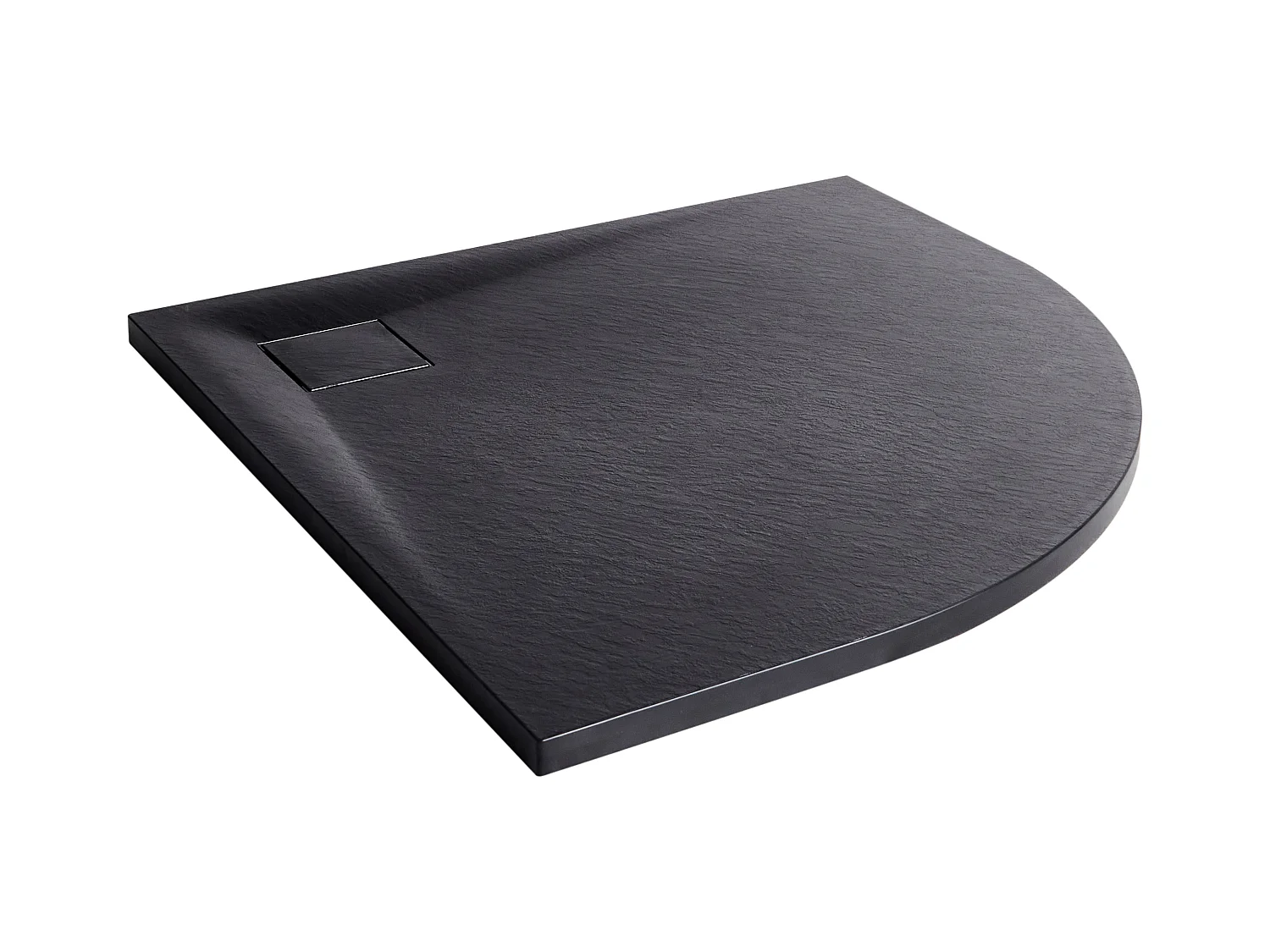 Piatto doccia PARON 80 x 80 x 3 cm Nero