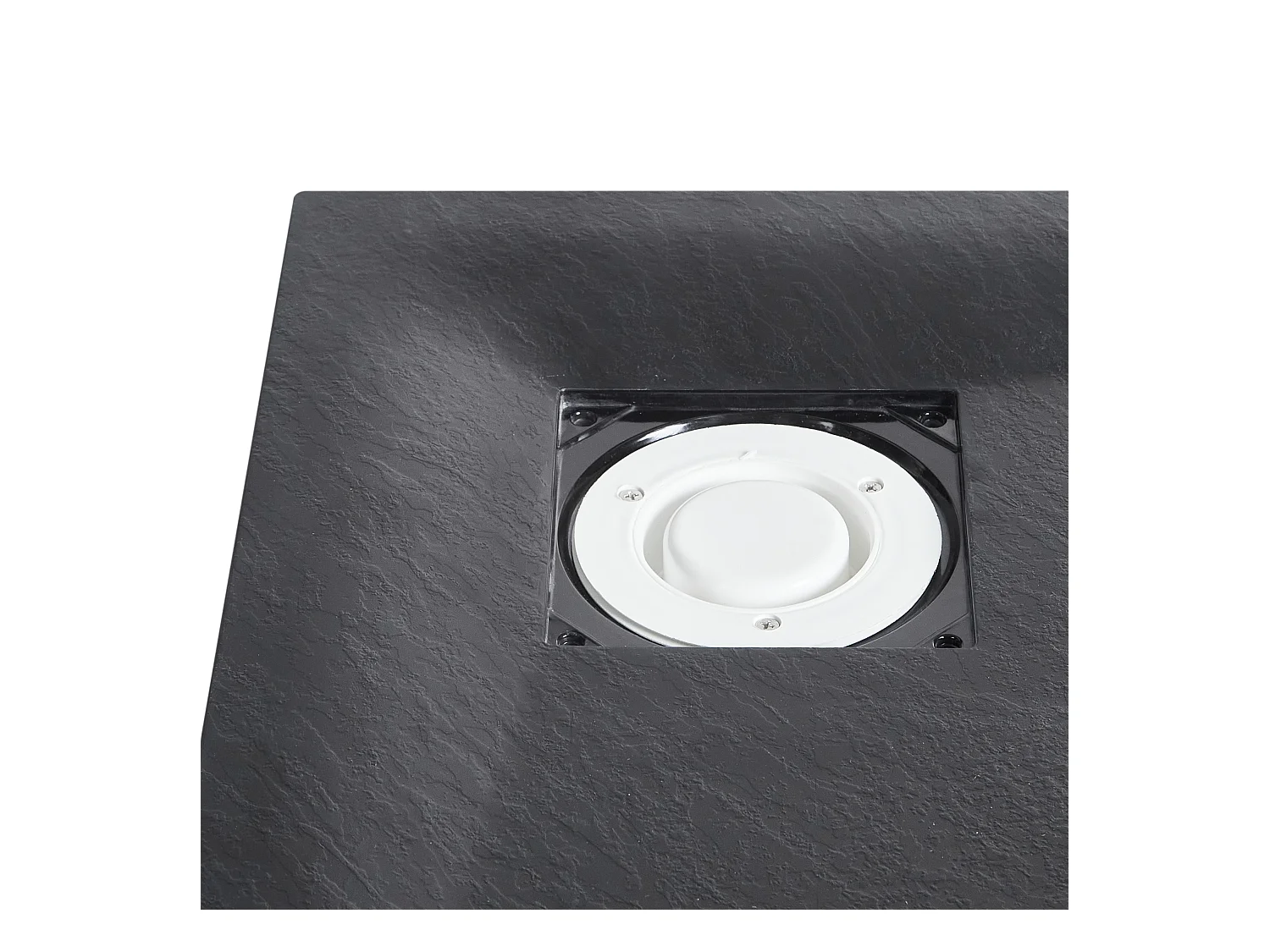 Piatto doccia PARON 80 x 80 x 3 cm Nero