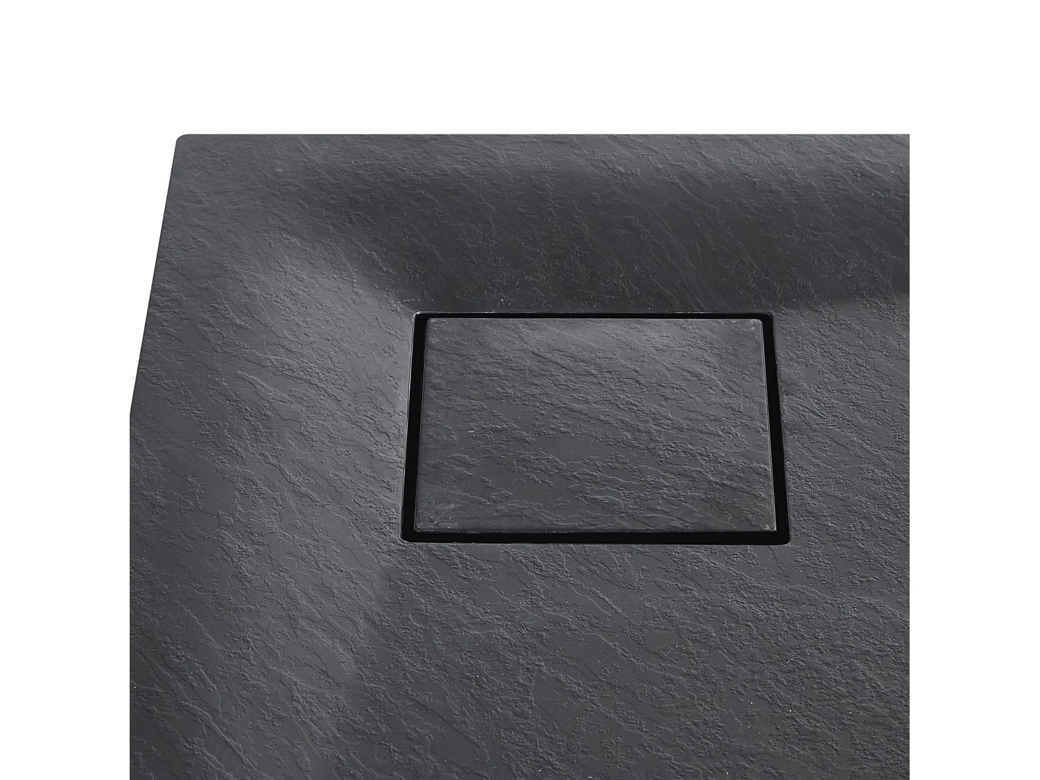 Duschwanne PARON 80 x 80 x 3 cm Schwarz