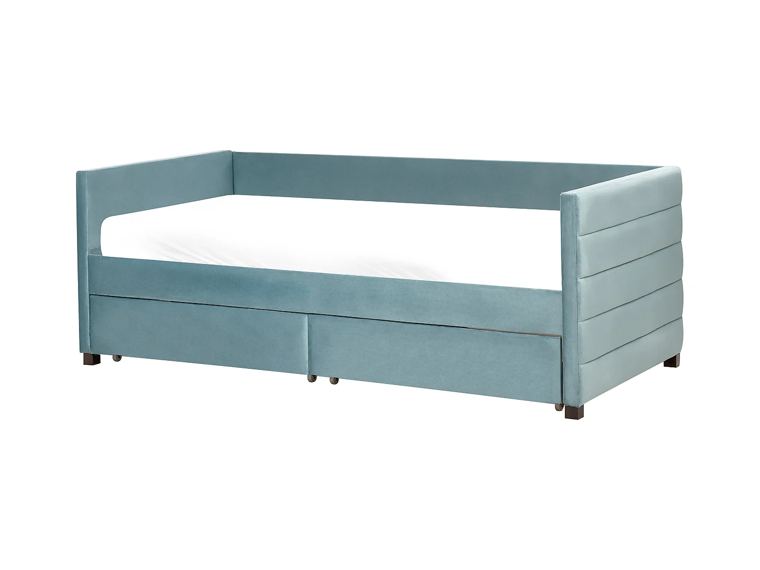 Lit de jour avec rangement Velours MARRAY 90 x 200 cm Vert menthe