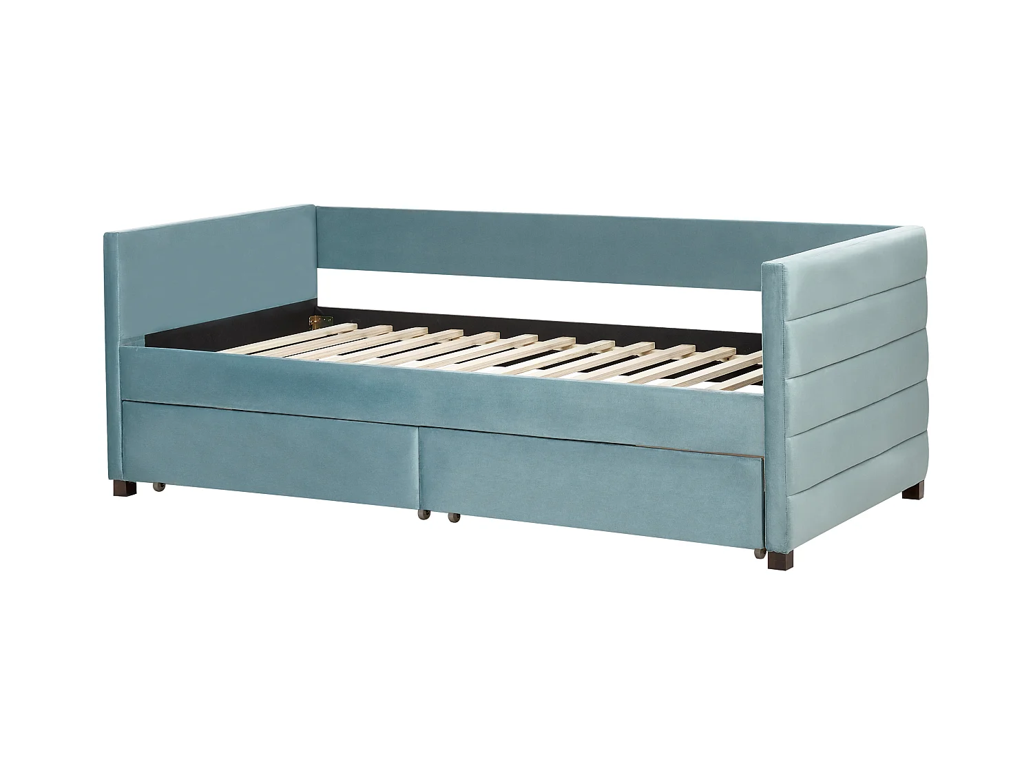 Lit de jour avec rangement Velours MARRAY 90 x 200 cm Vert menthe