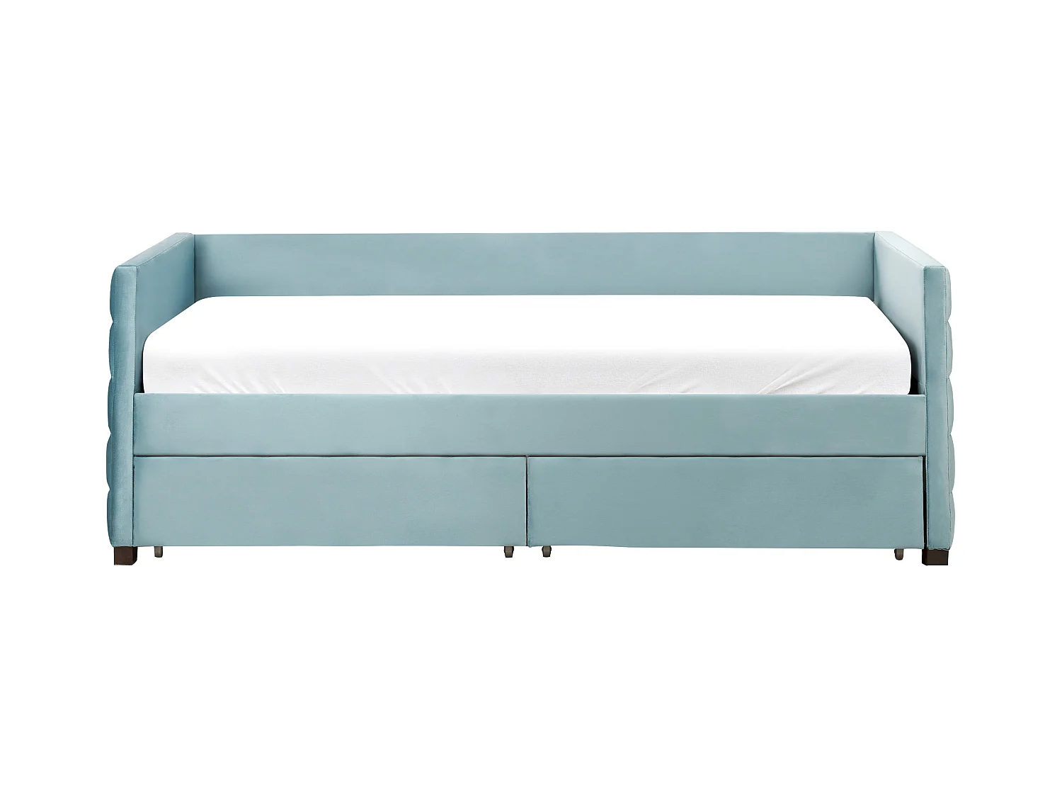 Lit de jour avec rangement Velours MARRAY 90 x 200 cm Vert menthe