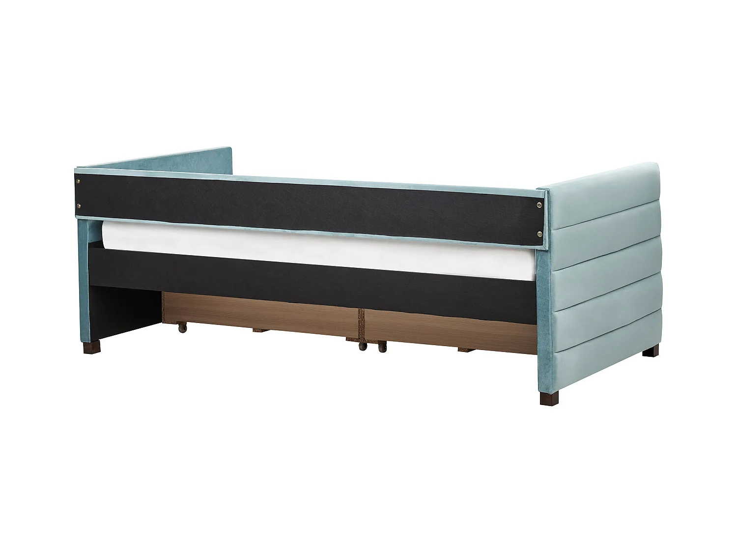 Lit de jour avec rangement Velours MARRAY 90 x 200 cm Vert menthe