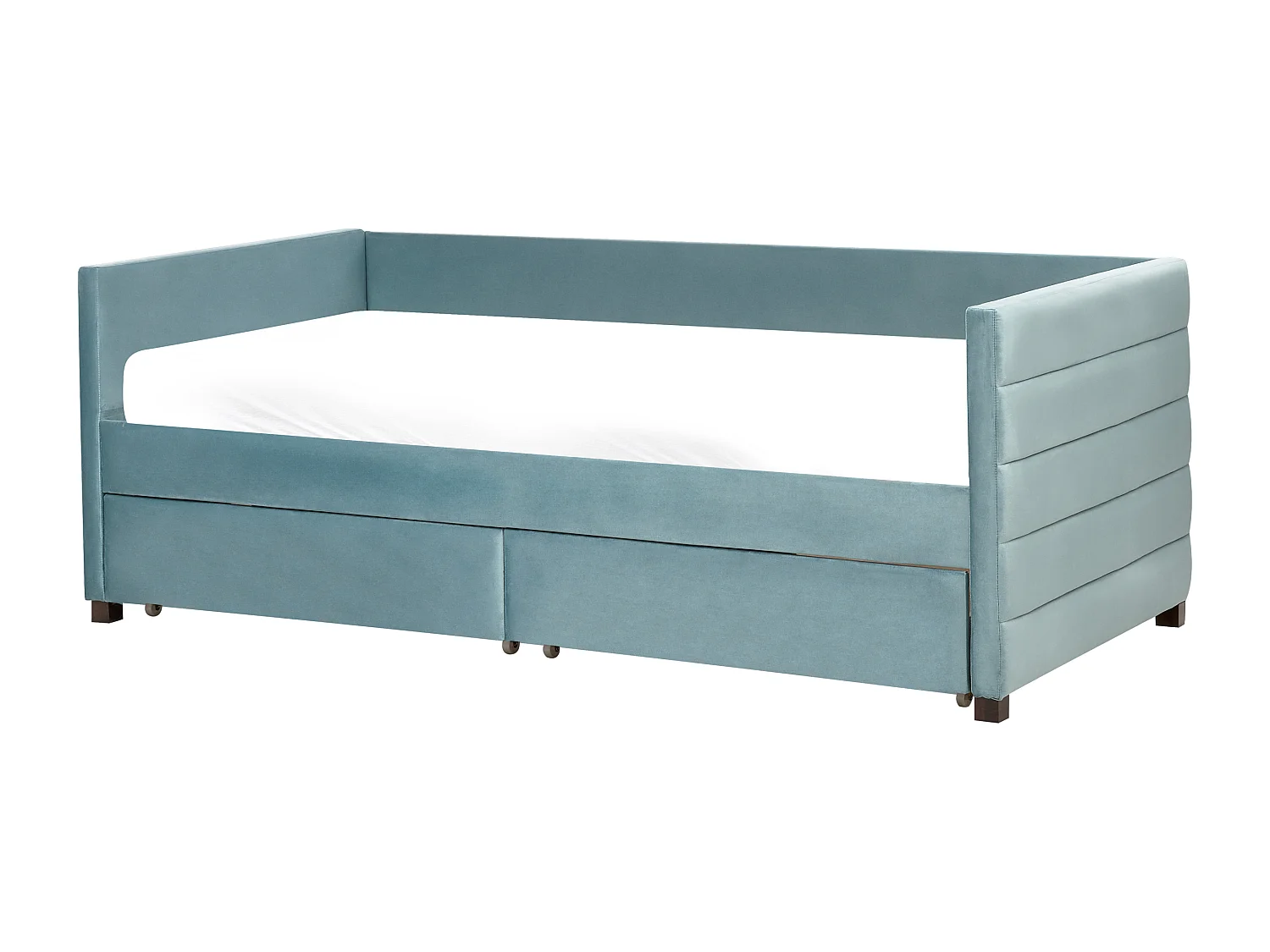 Lit de jour avec rangement Velours MARRAY 90 x 200 cm Vert menthe