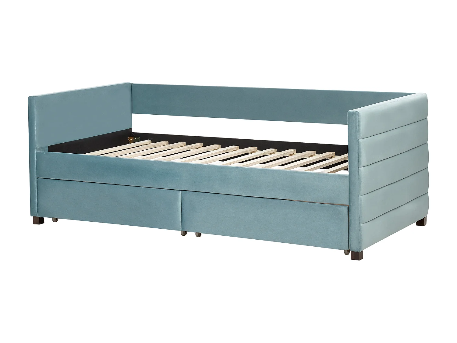 Lit de jour avec rangement Velours MARRAY 90 x 200 cm Vert menthe