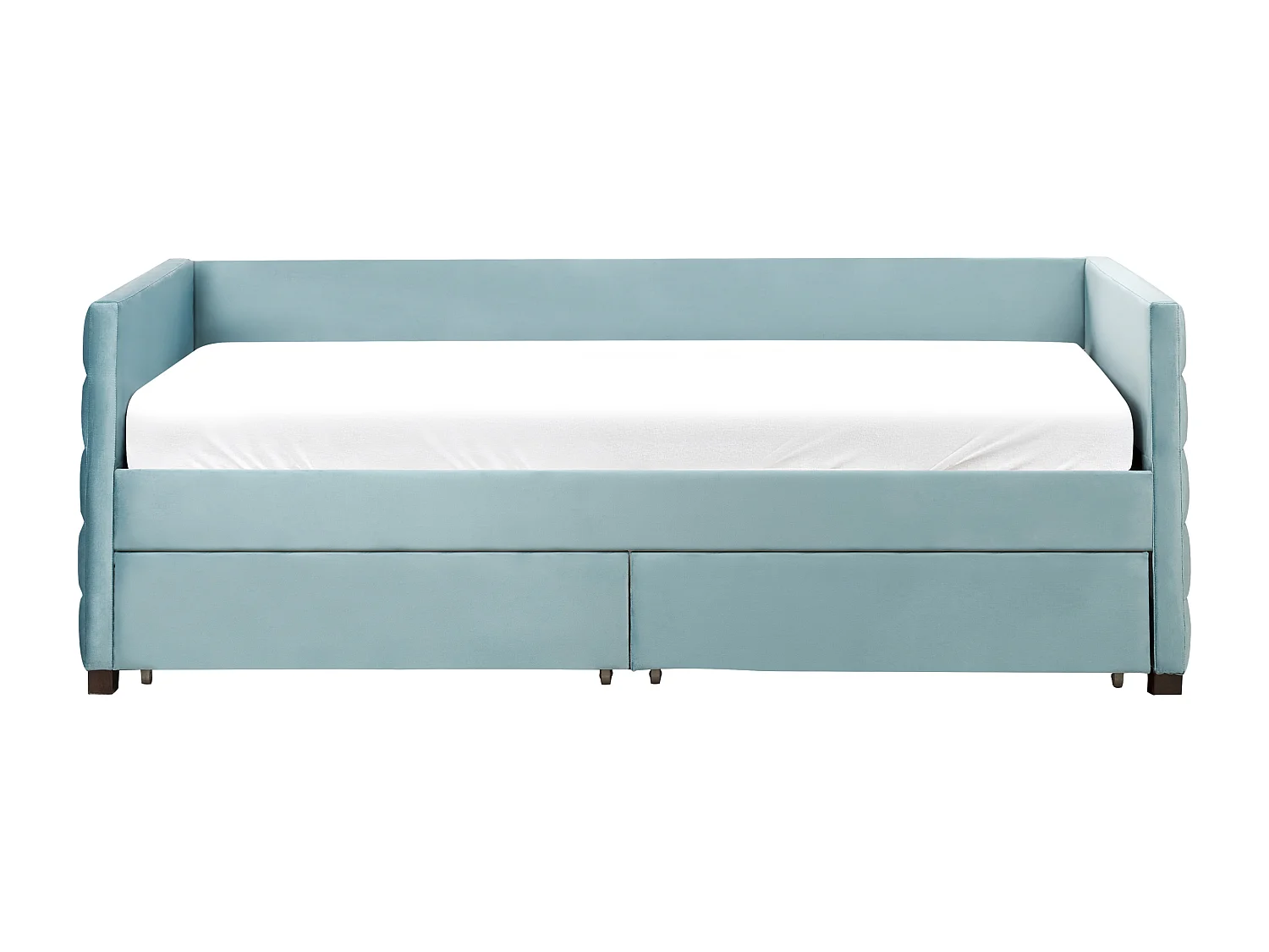 Lit de jour avec rangement Velours MARRAY 90 x 200 cm Vert menthe