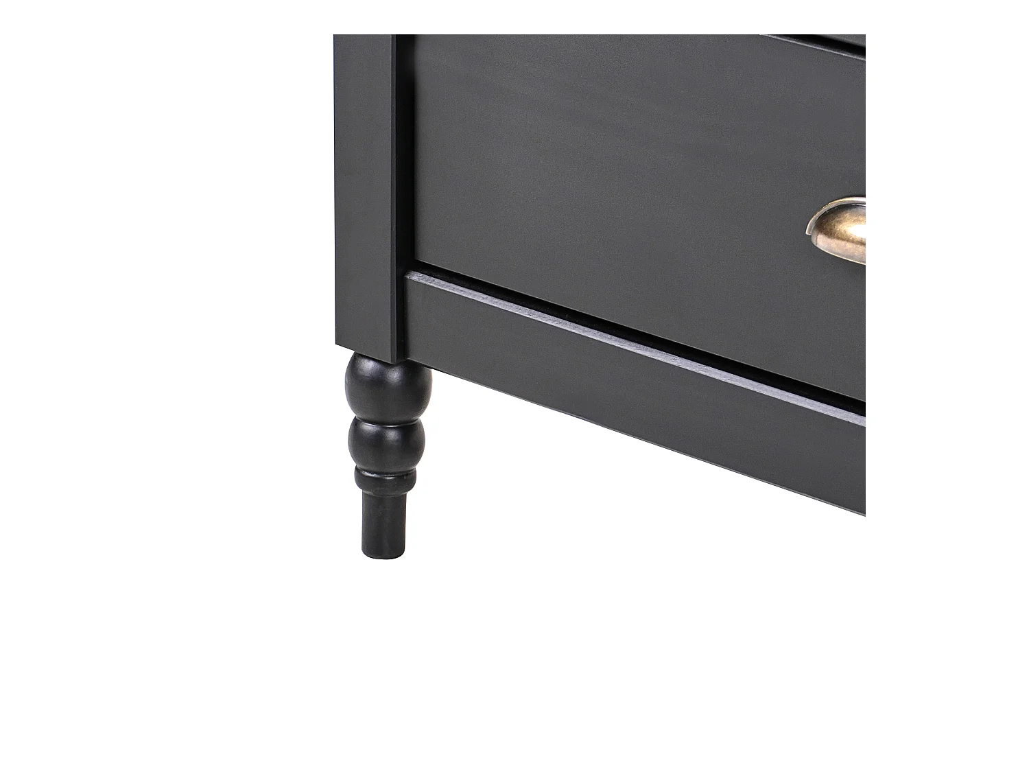 Commode à 5 tiroirs SHILLINGTON Bois de pin Noir