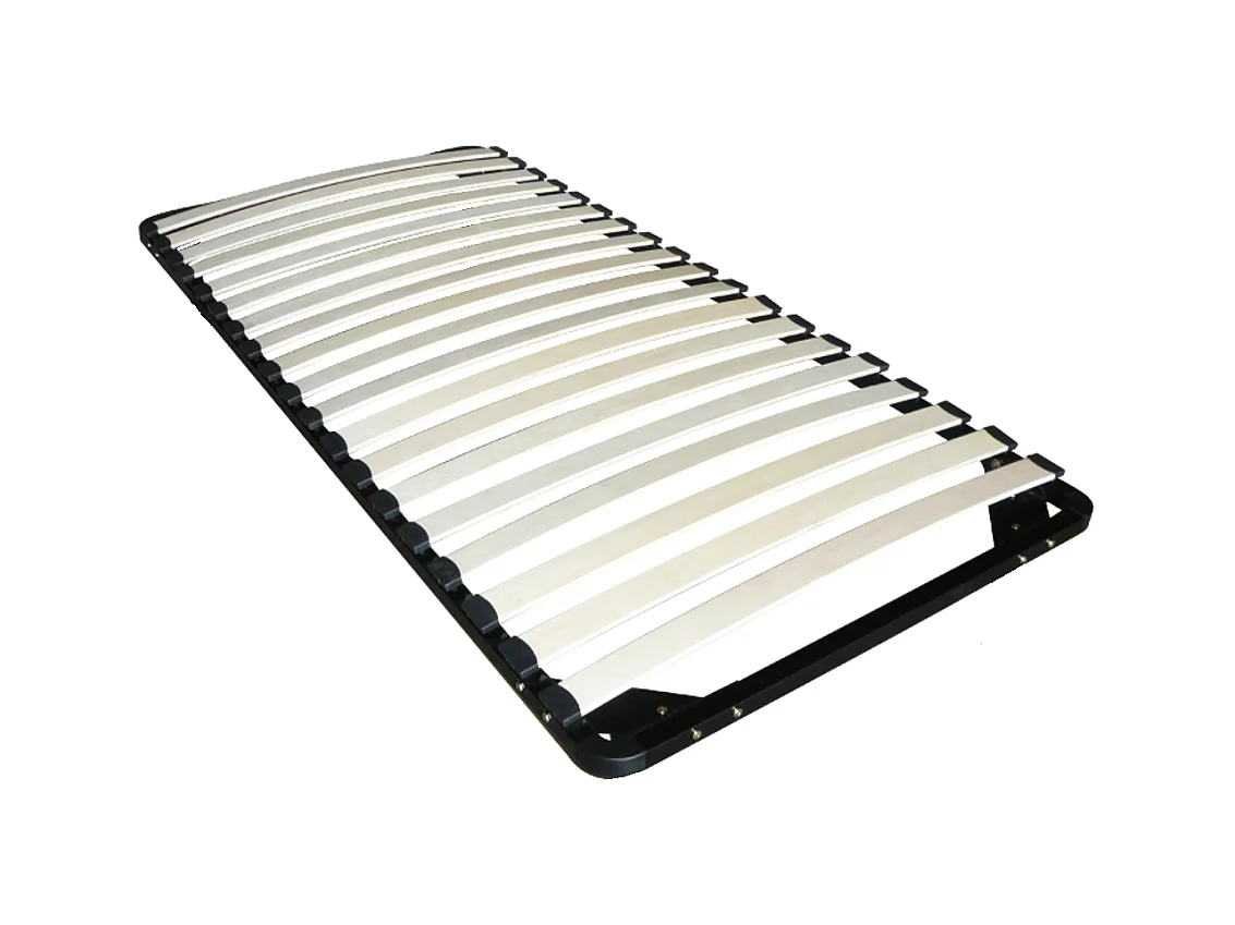 Seng 90 x 190 cm med oppbevaring - Farge: Hvit og naturlig + sengebunn - TAMADU