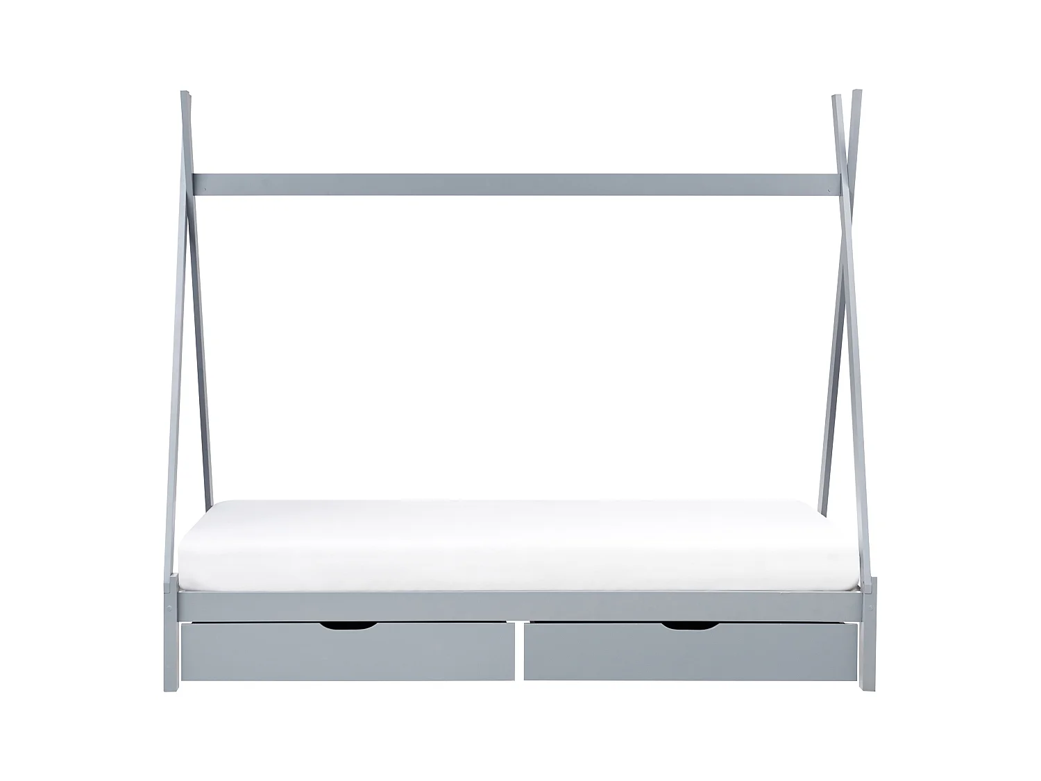 Lit à tiroirs pour enfants Tipi Bois de pin DEVAY 90 x 200 cm Gris