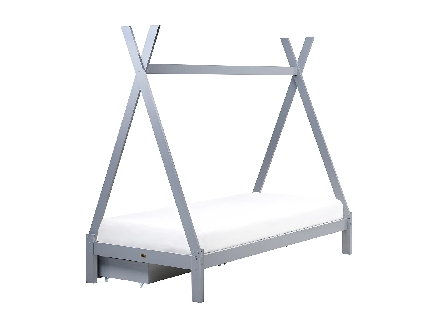 Lit à tiroirs pour enfants Tipi Bois de pin DEVAY 90 x 200 cm Gris