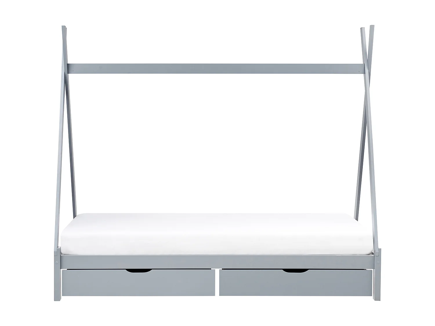 Lit à tiroirs pour enfants Tipi Bois de pin DEVAY 90 x 200 cm Gris