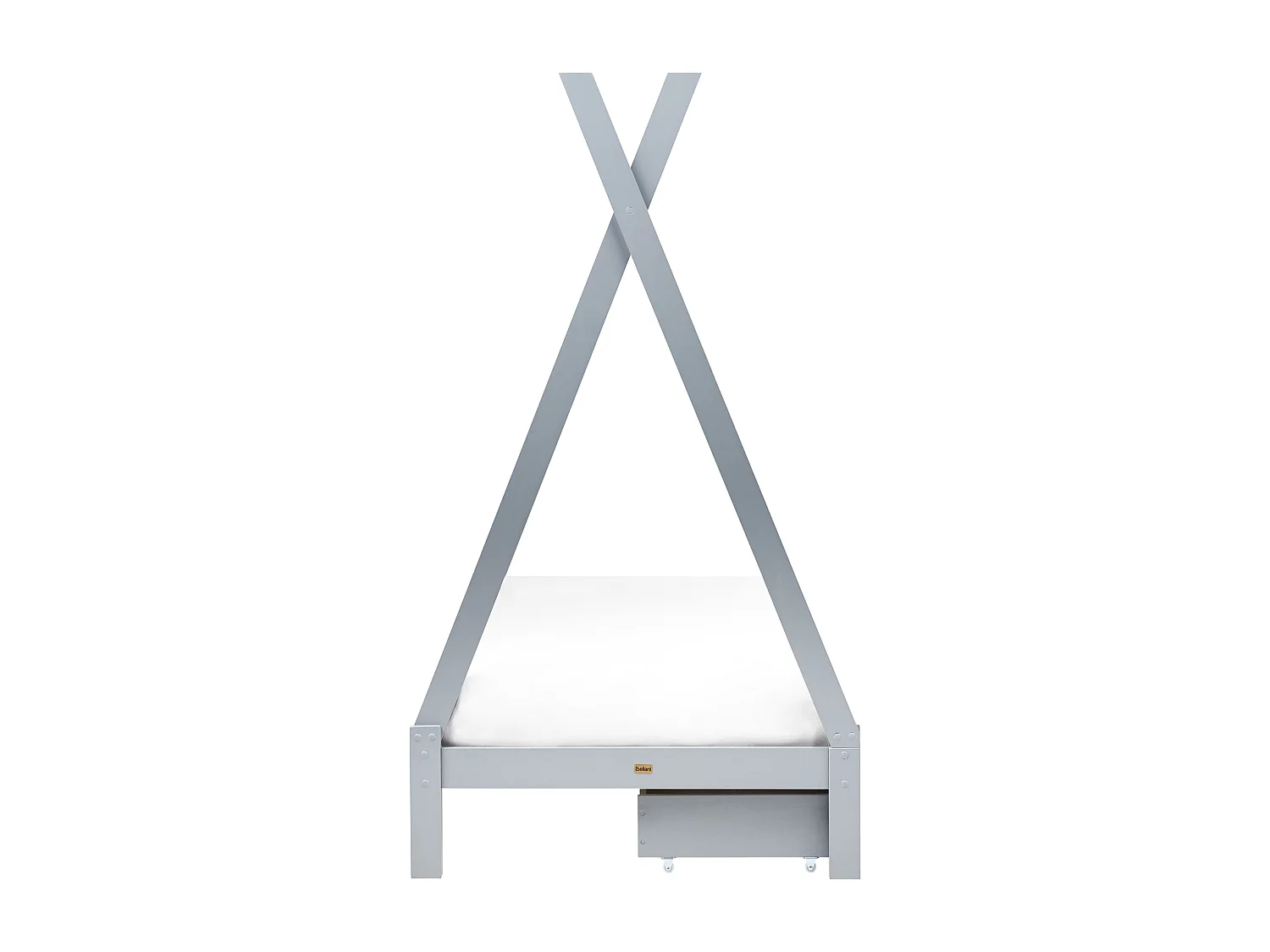 Lit à tiroirs pour enfants Tipi Bois de pin DEVAY 90 x 200 cm Gris