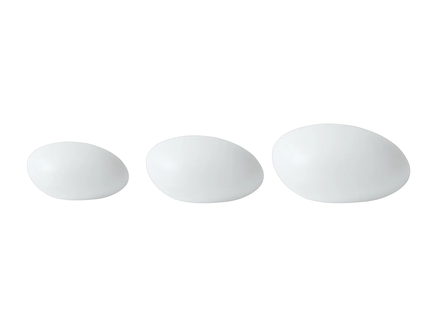 Lot de 3 lampes décoratives d'extérieur LED FARALLON Avec télécommande Blanc