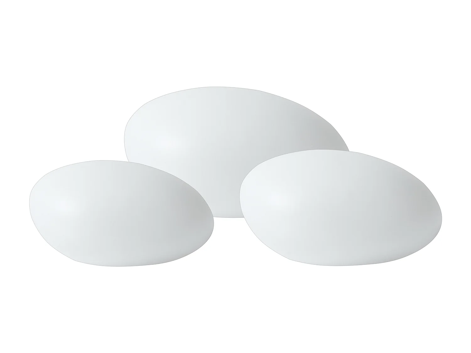 Lot de 3 lampes décoratives d'extérieur LED FARALLON Avec télécommande Blanc