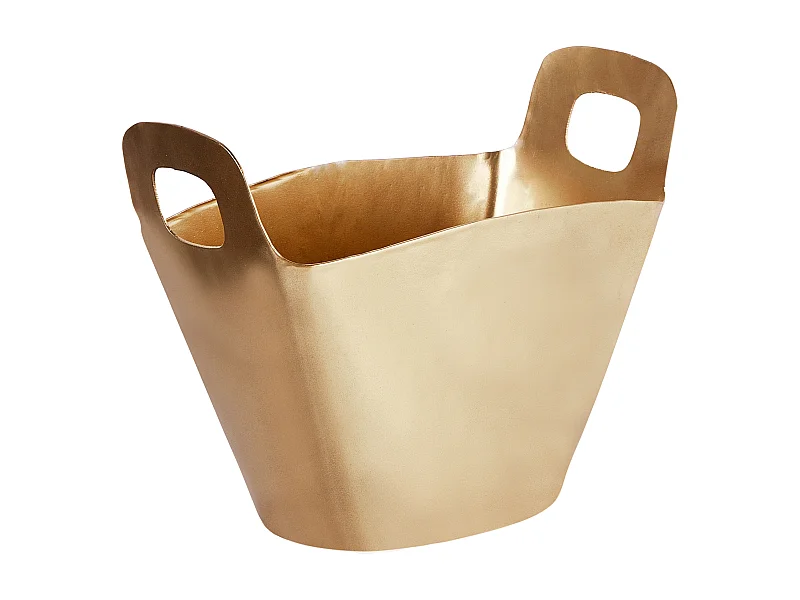 Sektkühler aus Aluminium in Gold mit 2 praktischen Griffen Glamour Look Sunbat