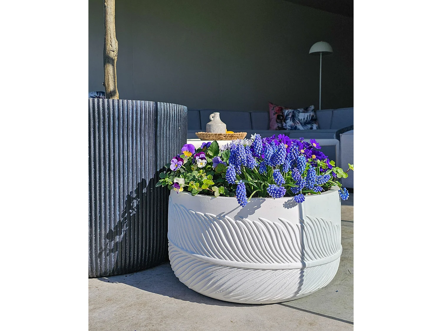 Plant Pot FTERO 43 cm Off-White
