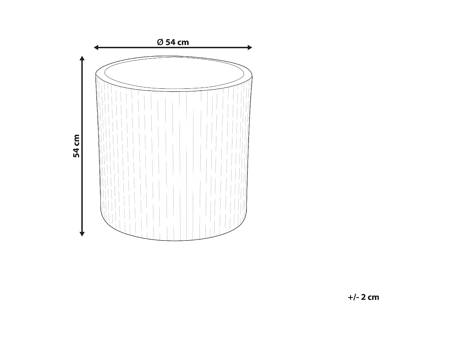 Blumenkübel OREOI Keramik 55 cm Graphitgrau