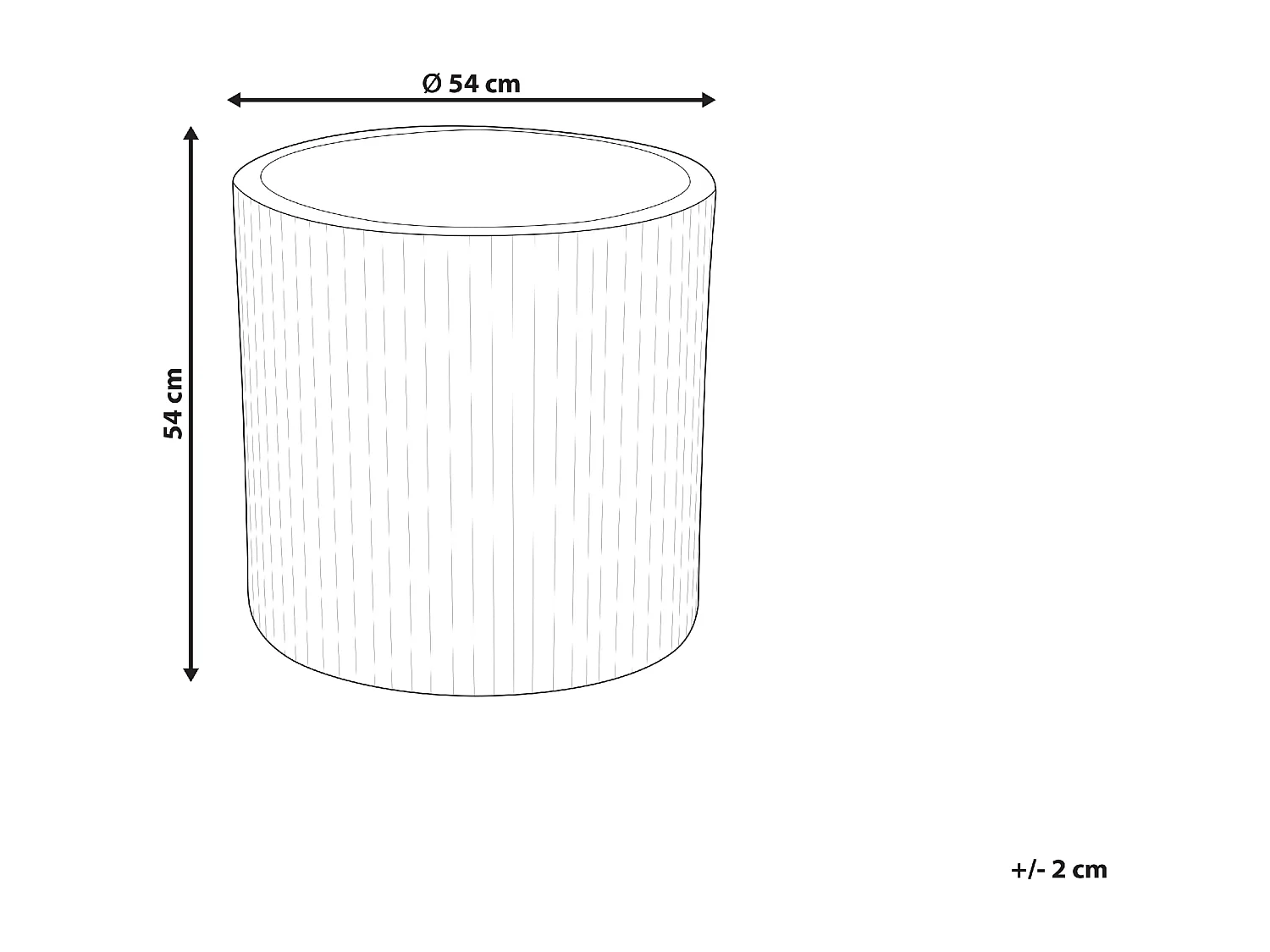 Blumenkübel OREOI Keramik 55 cm Graphitgrau