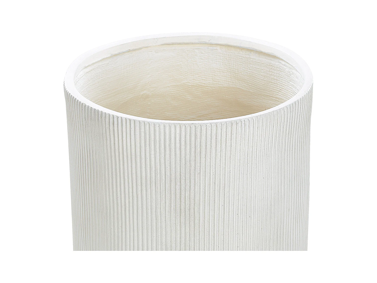 Blumenkübel OREOI Keramik 55 cm Cremeweiss