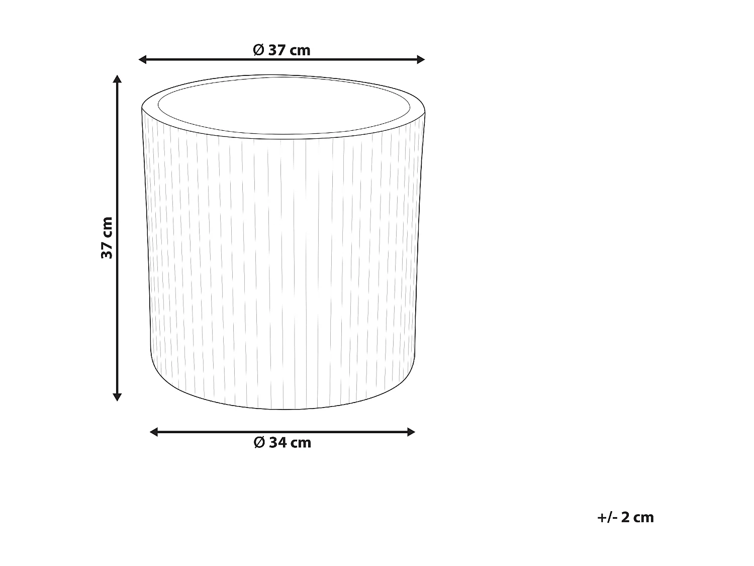 Bloempot OREOI Keramiek 37 cm Grafietgrijs