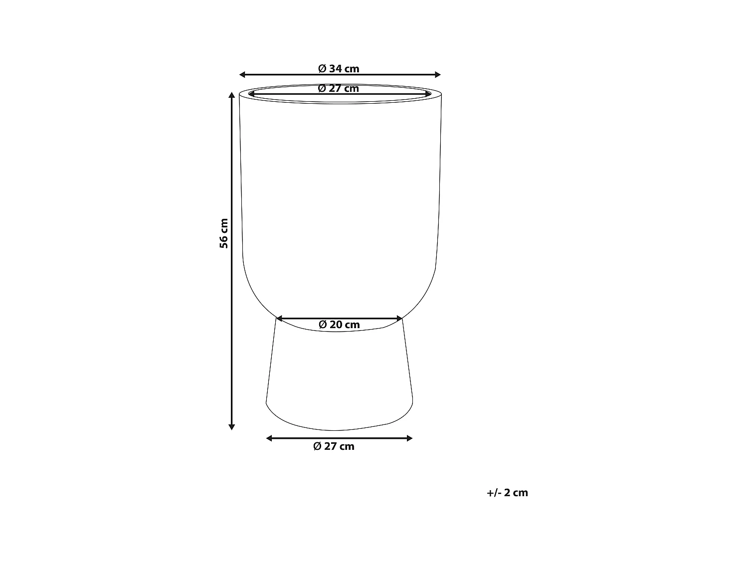 Cache-pot TAXODIUM 34 cm Gris graphite
