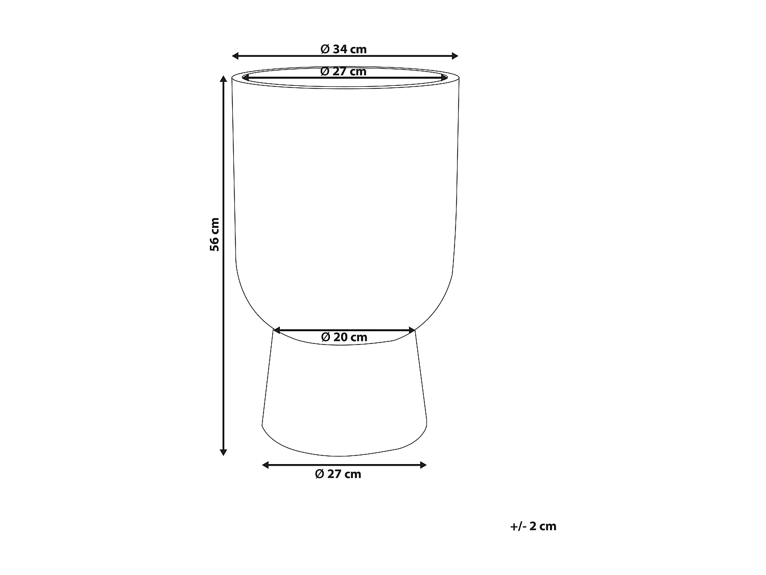 Cache-pot TAXODIUM 34 cm Gris graphite