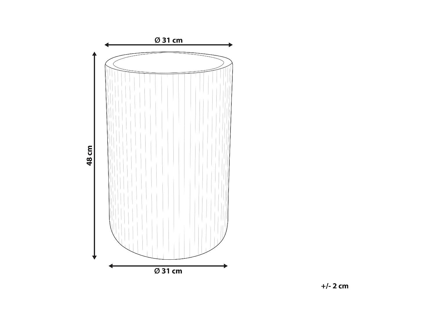 Cache-pot EANTIO 30 cm Noir