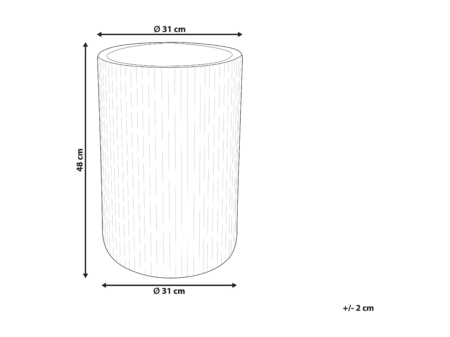 Cache-pot EANTIO 30 cm Noir