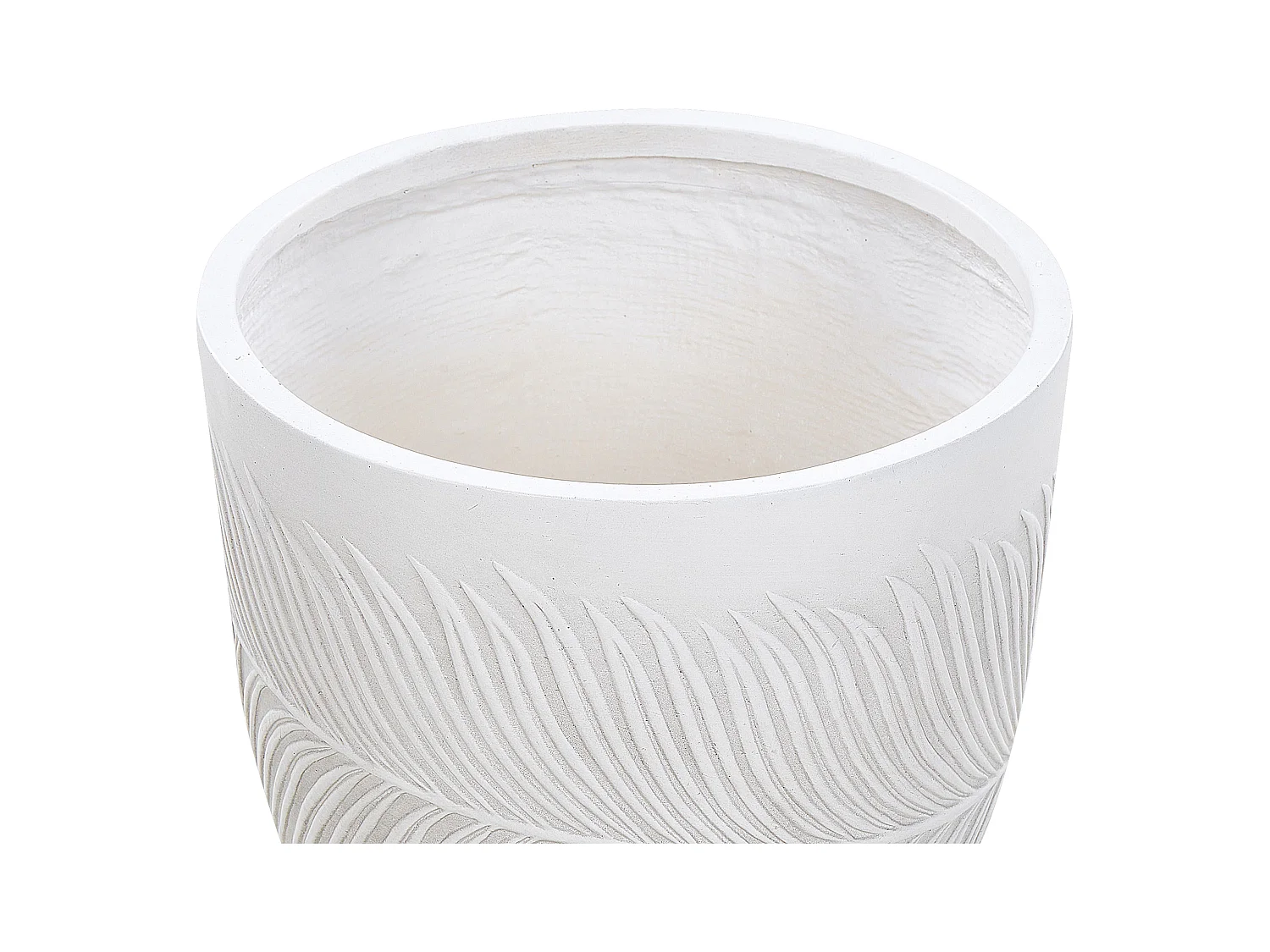 Blumenkübel FTERO Keramik 42 cm Cremeweiss