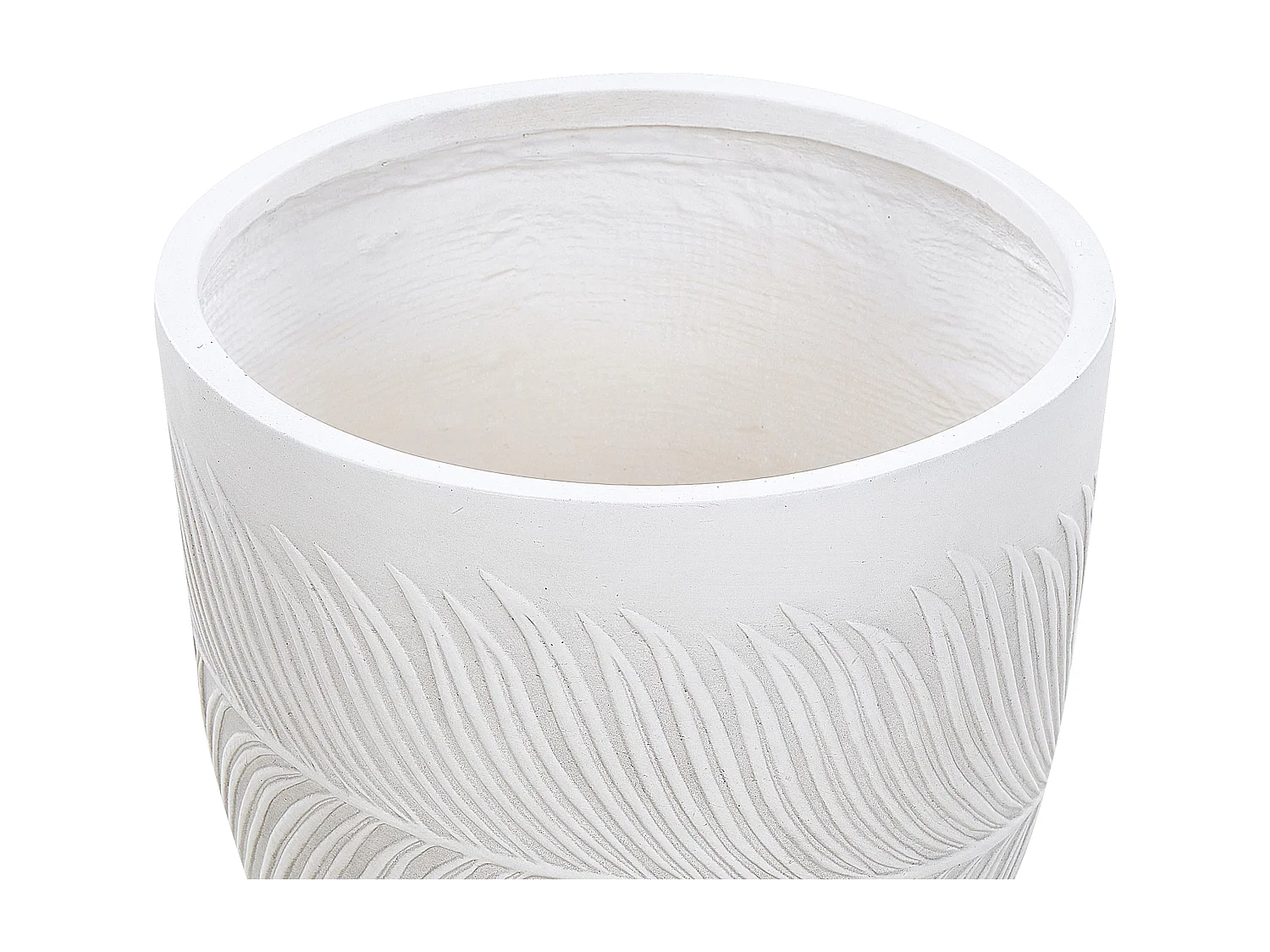 Maceta FTERO Cerámica 42 cm Blanco crema