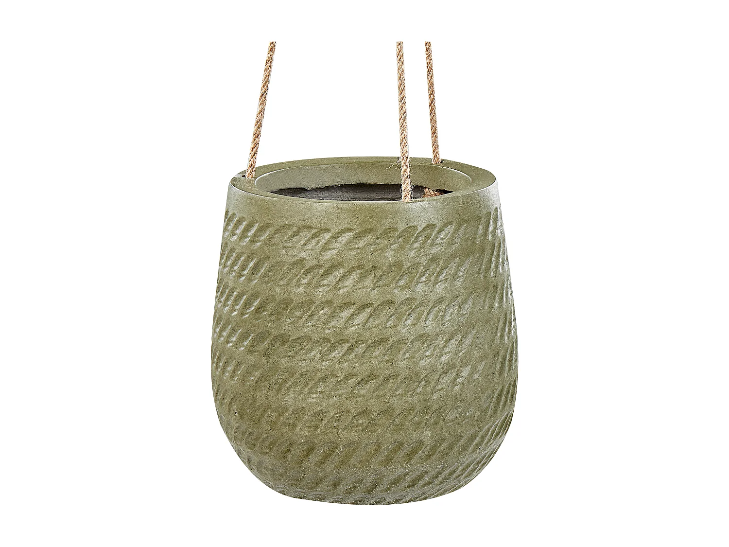 Bloempot LIVADIA Steen 20 cm Olijfgroen