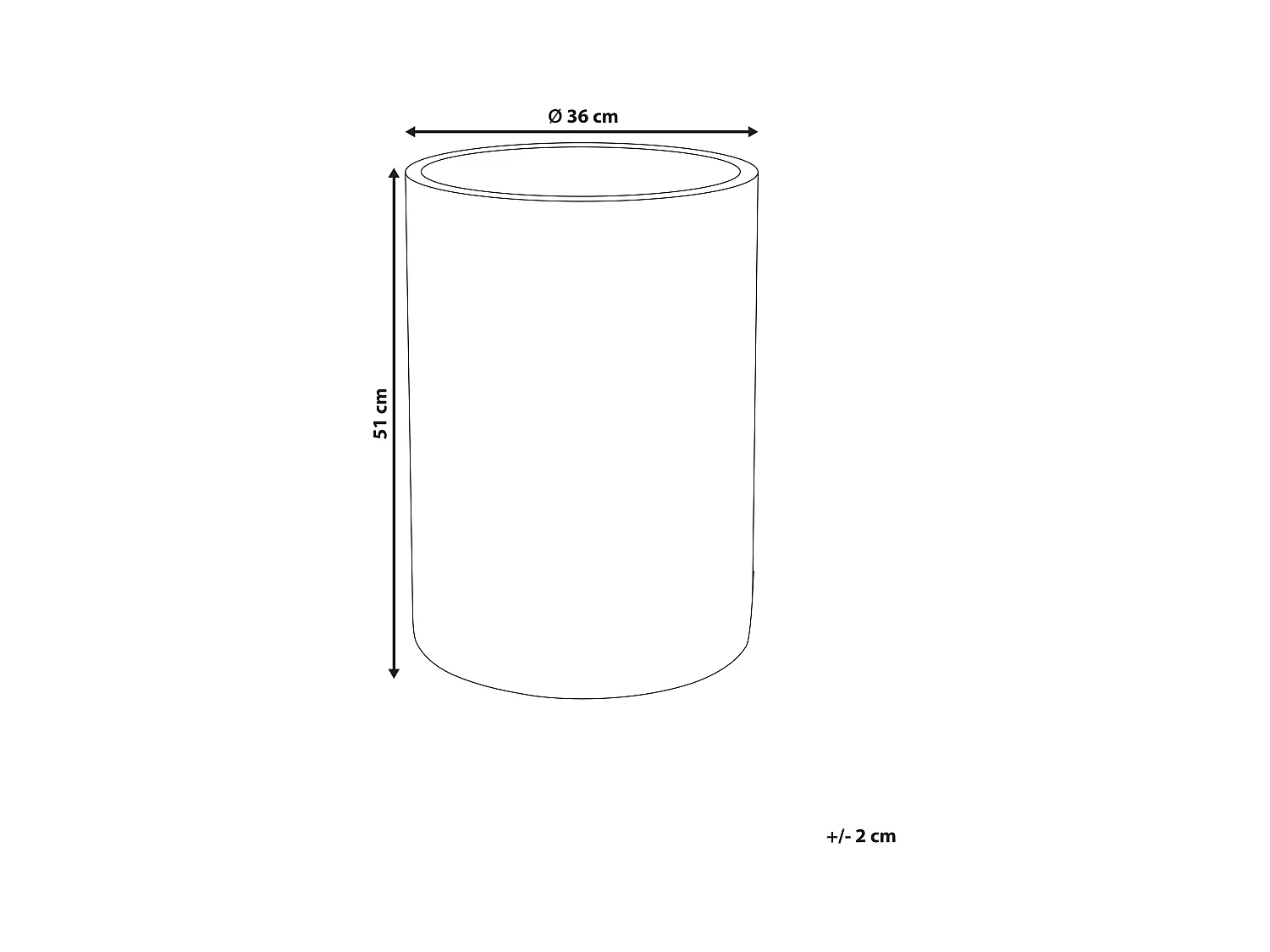 Cache-pot EUCOMMIA 36 cm Gris