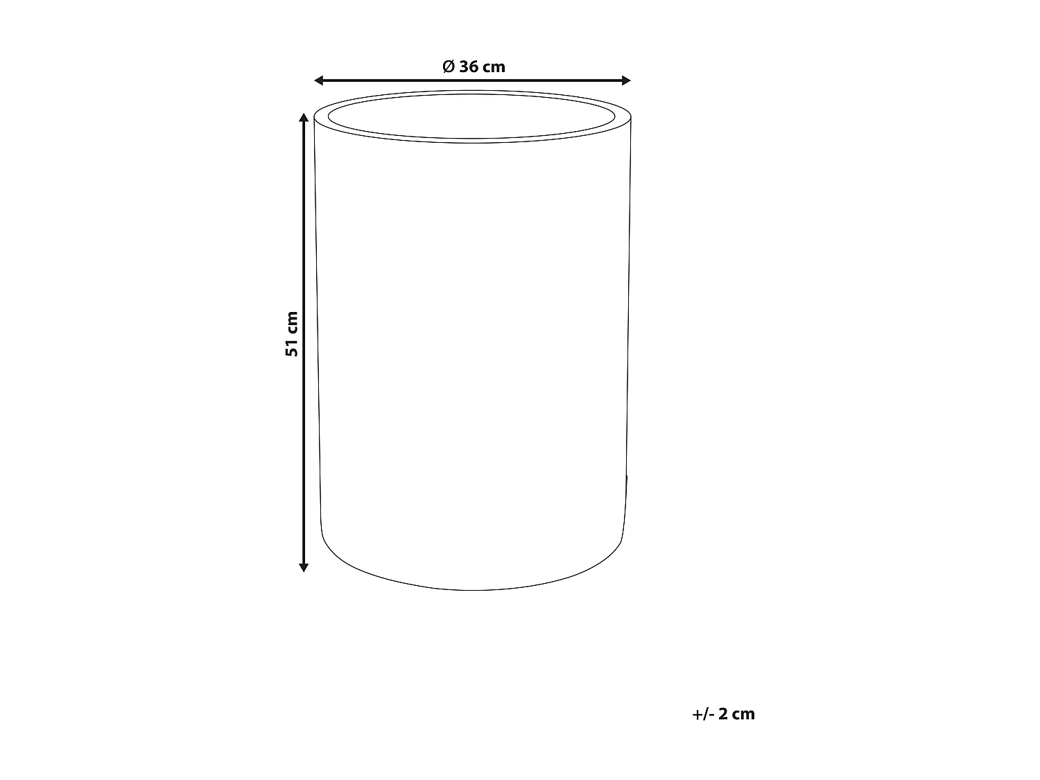 Cache-pot EUCOMMIA 36 cm Gris