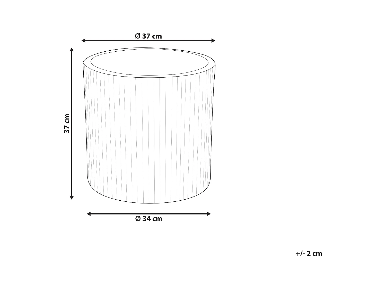 Cache-pot OREOI 37 cm Blanc cassé