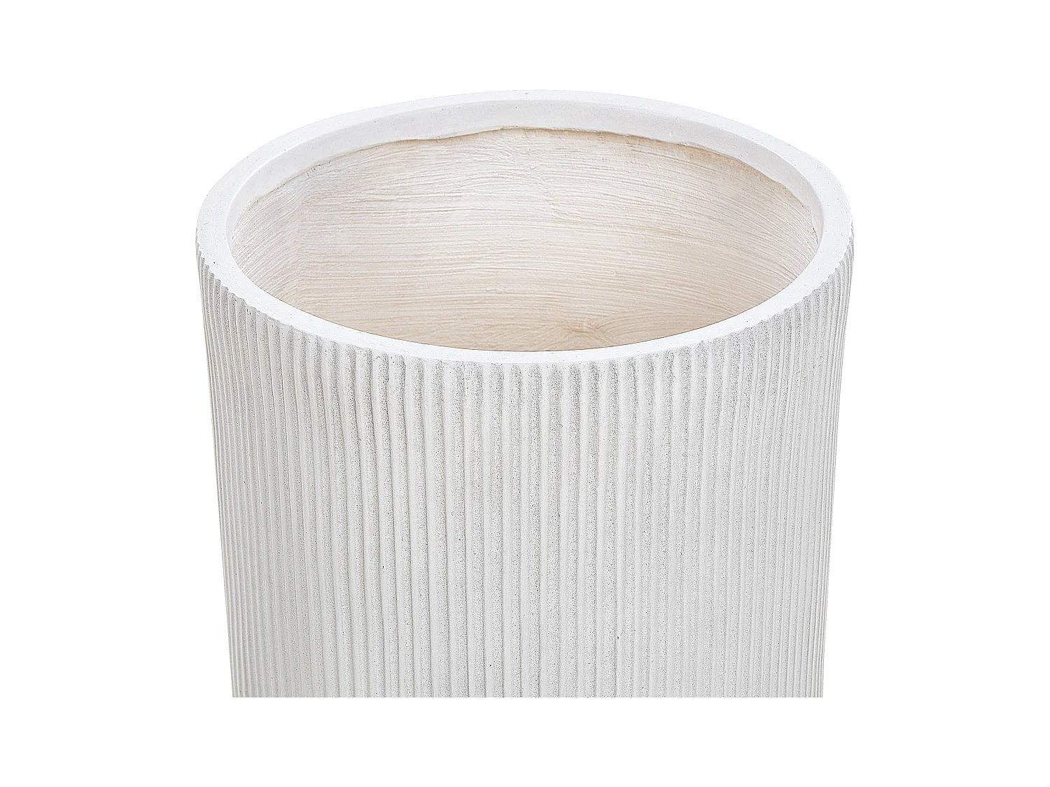 Blumenkübel OREOI Keramik 37 cm Cremeweiss