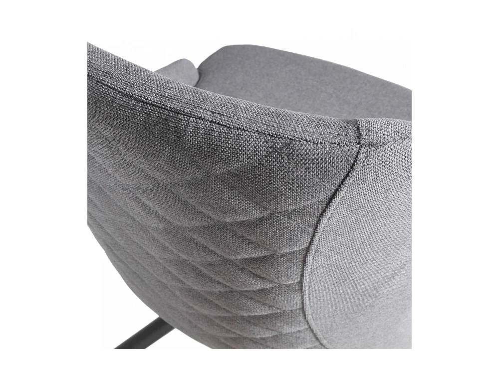 Lot de 4 chaises pivotantes en tissu  Gris clair pieds métal confortable HORA