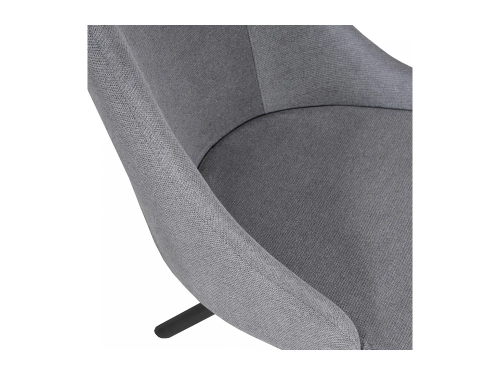 Lot de 4 chaises pivotantes en tissu  Gris clair pieds métal confortable HORA