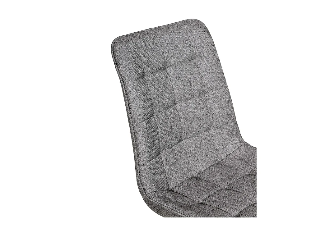 Lot de 4 chaises en tissu velours gris pieds métal confortable MILA