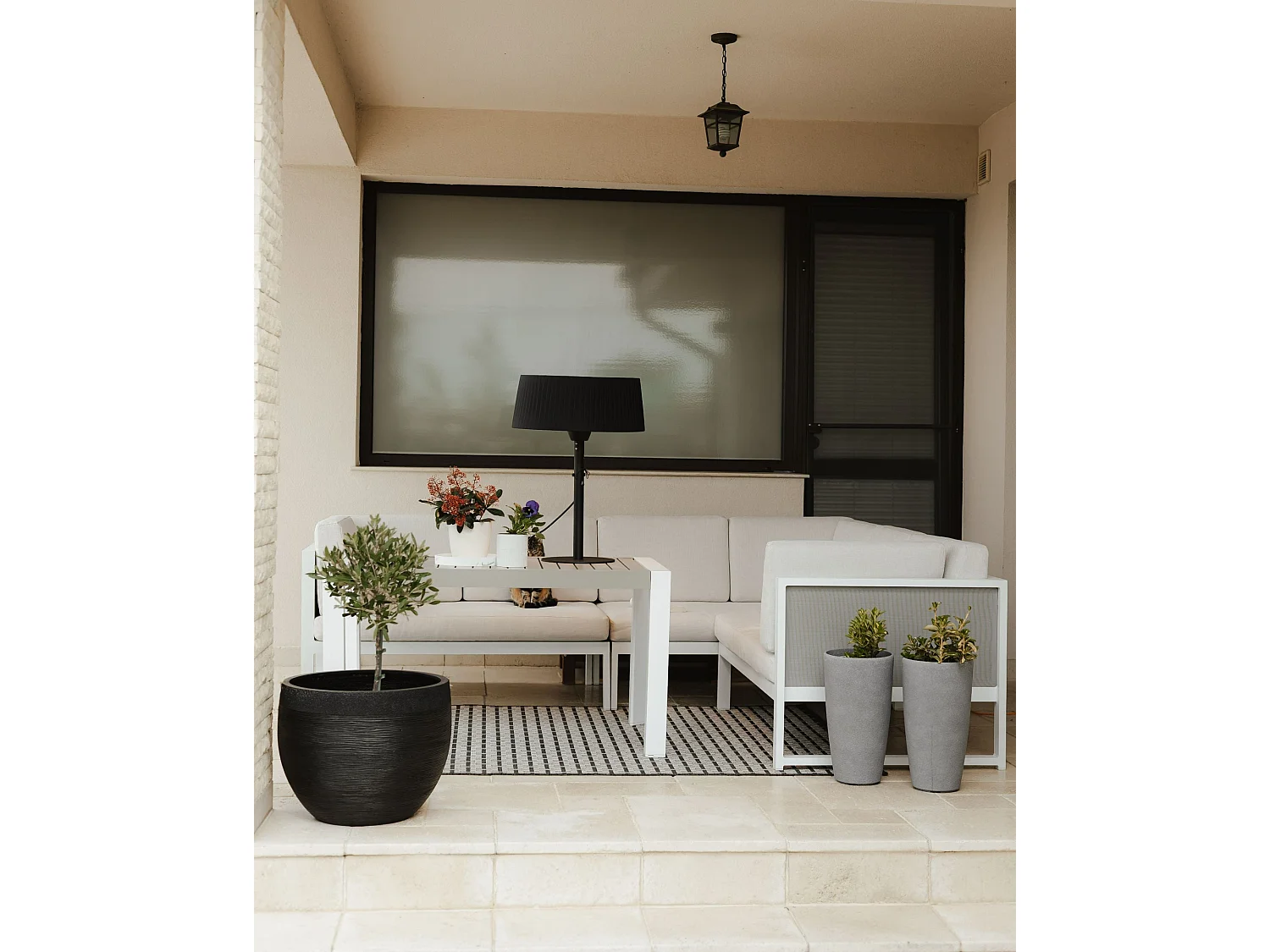 Chauffage de terrasse infrarouge autoportant OLLERIA 1500 W Noir