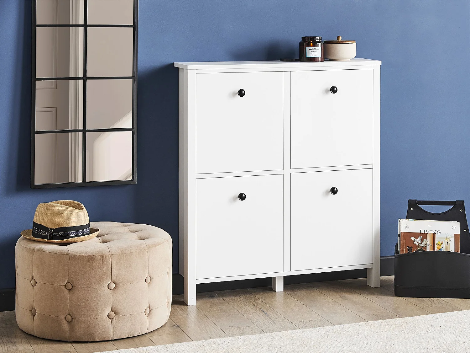 Shoe Storage Cabinet GIBSON White