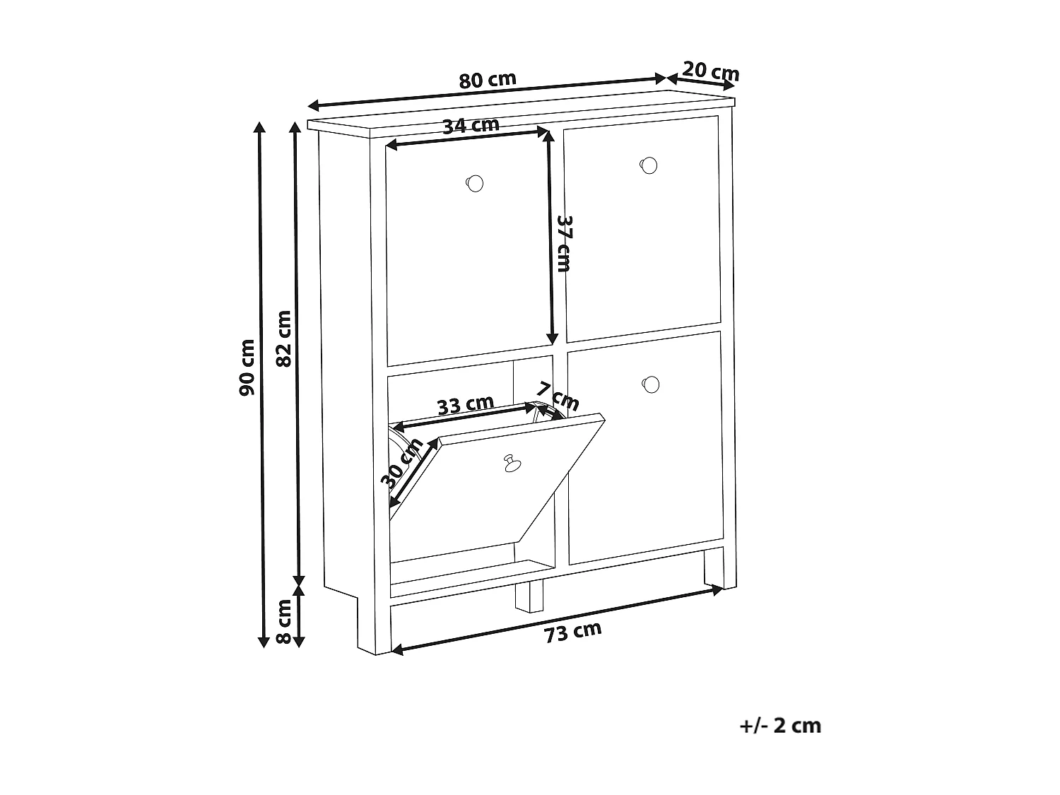 Meuble à chaussures GIBSON Blanc