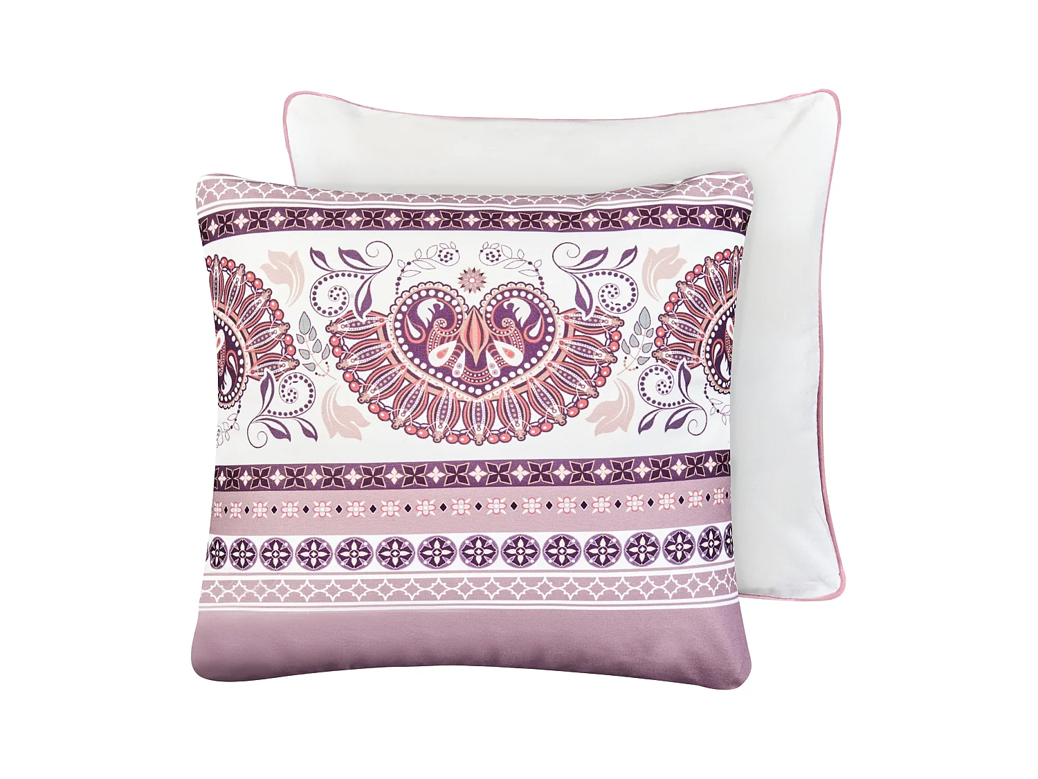 Lot de 2 coussins d'extérieur TVISTA Motif oriental 45 x 45 cm Pourpre