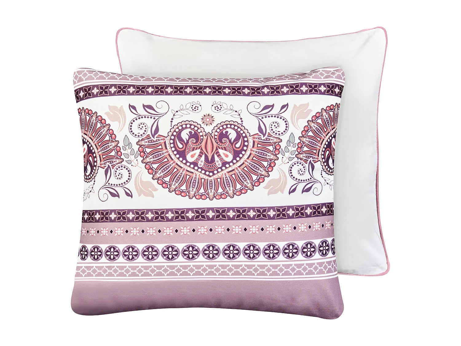 Lot de 2 coussins d'extérieur TVISTA Motif oriental 45 x 45 cm Pourpre