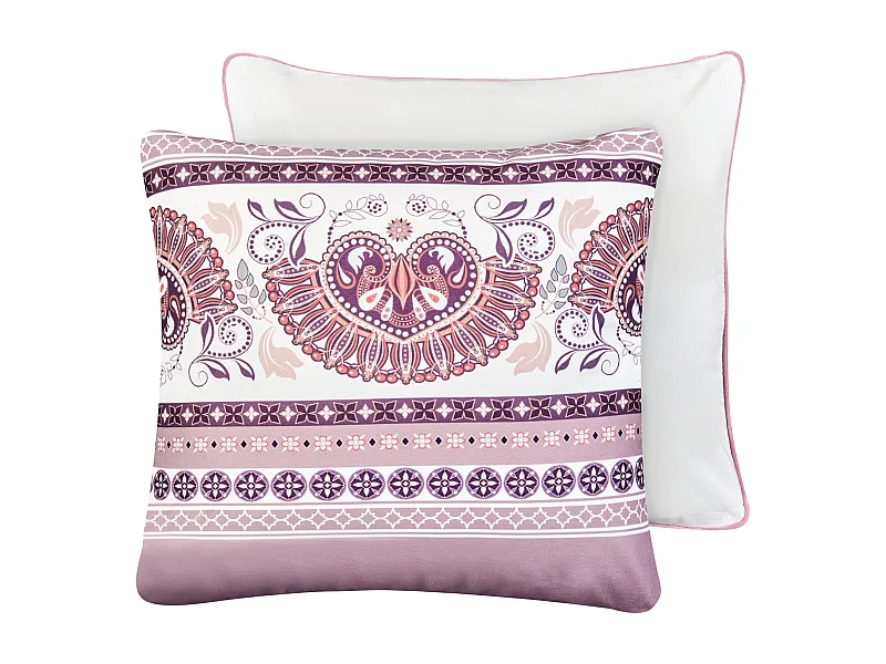 Lot de 2 coussins d\'extérieur TVISTA Motif oriental 45 x 45 cm Pourpre