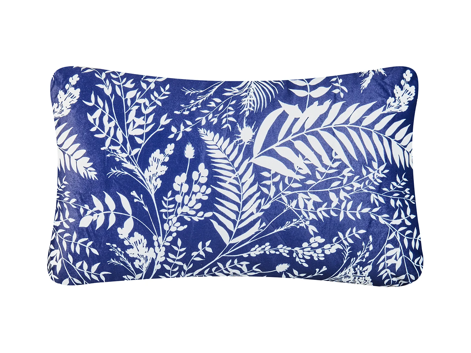 Set di 2 cuscini da esterno GLIMMER Trama di piante 30 x 50 cm Blu