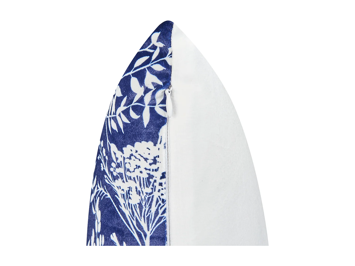 Lot de 2 coussins d'extérieur GLIMMER Motif de plante 30 x 50 cm Bleu