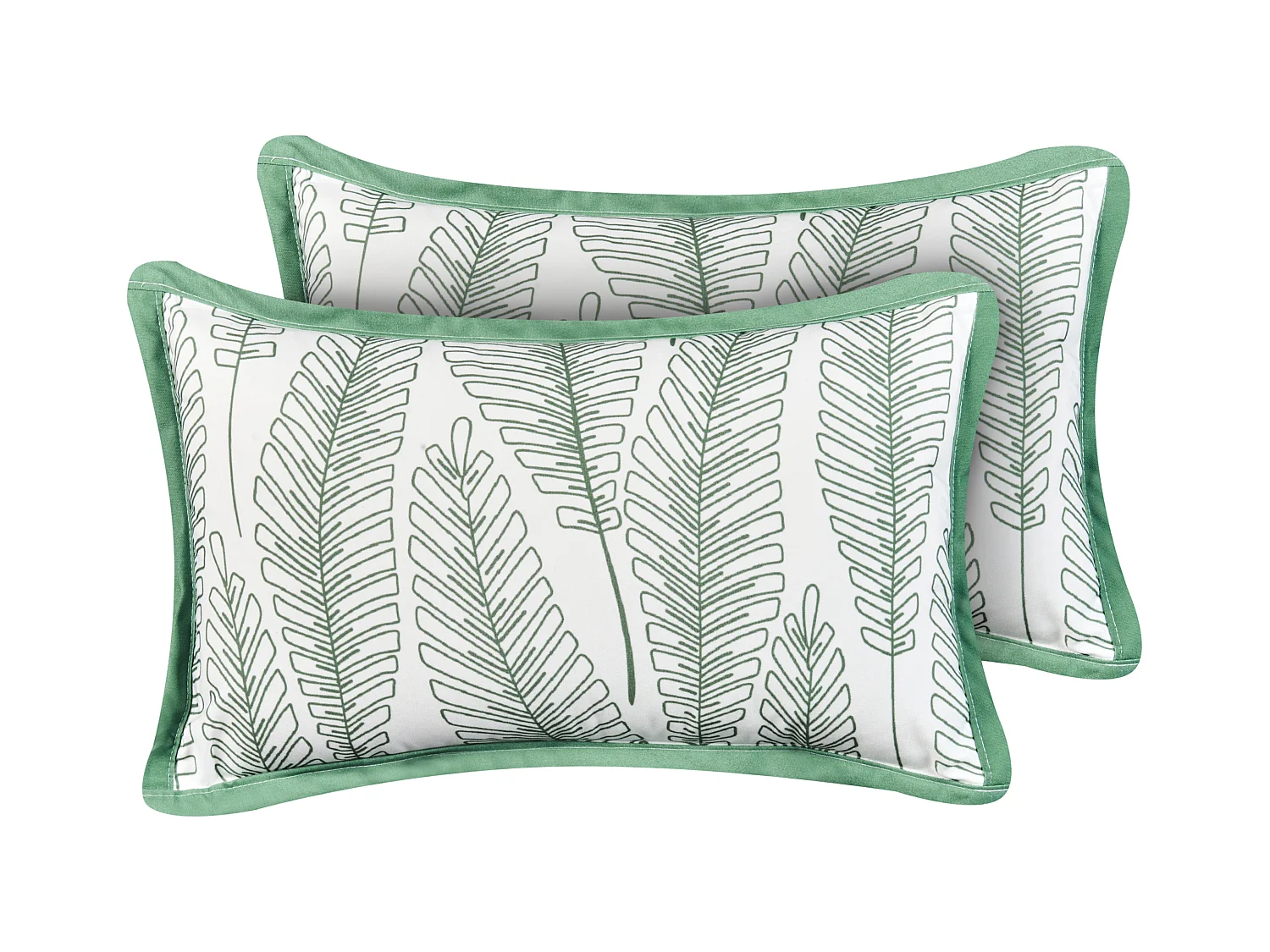 Set di 2 cuscini da esterno MEADOW Trama di piante 30 x 50 cm Verde