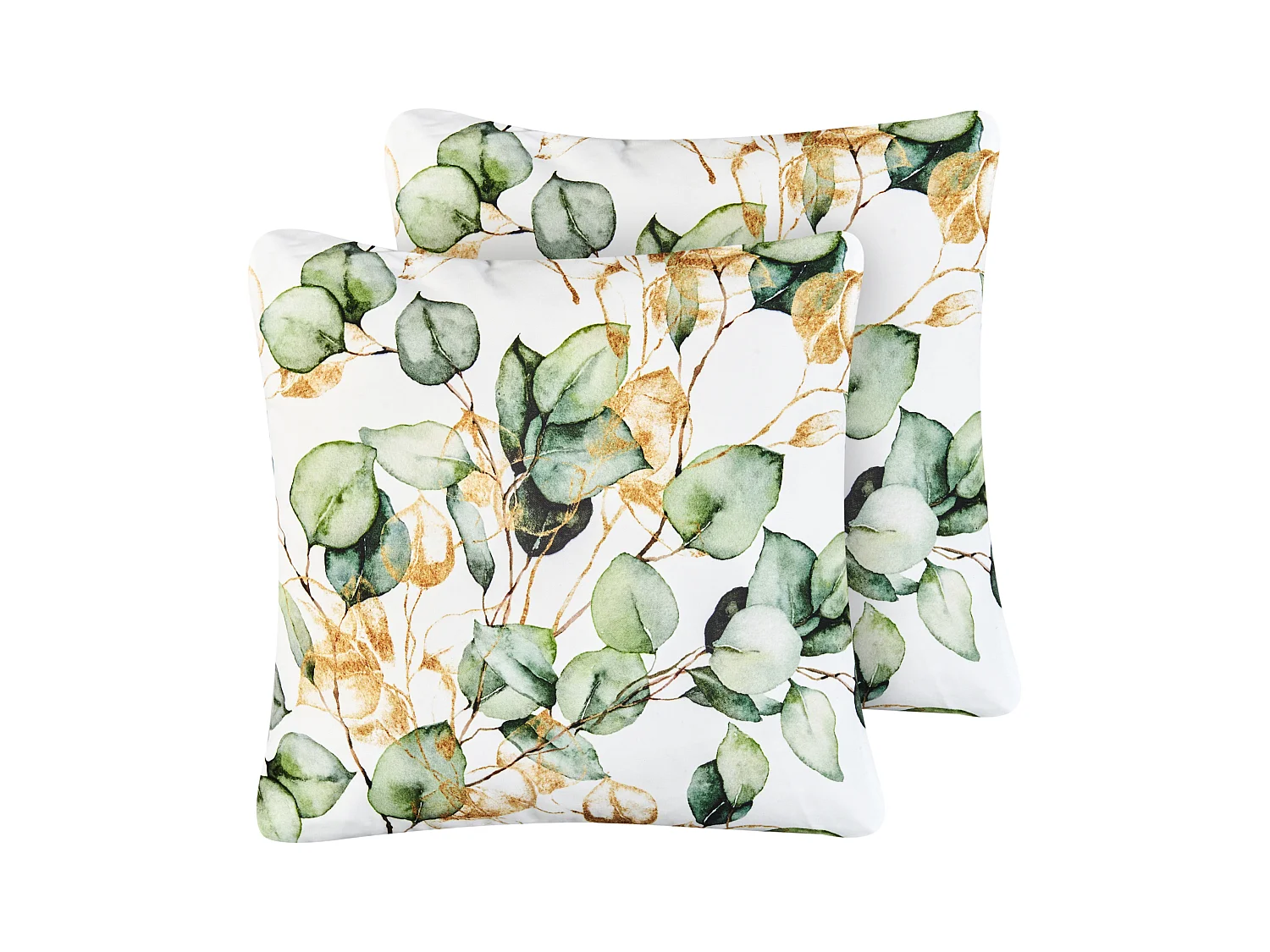 Lot de 2 coussins d'extérieur GLADE Motif de plante 45 x 45 cm Multicolore
